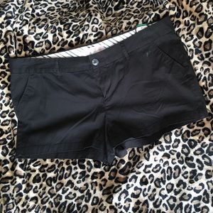 Black chino shorts